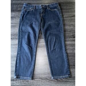 Ann Taylor Loft Original Crop Jeans Womens 4 Stretch Denim Stretch Summer Capri